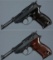 Two World War II German Walther P.38 Semi-Automatic Pistols