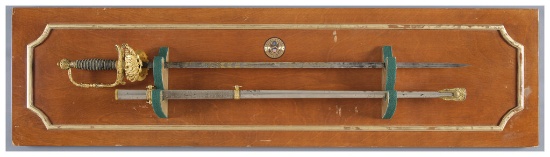 U.S. 1860 Staff & Field Sword, Presentation Etched Scabbard