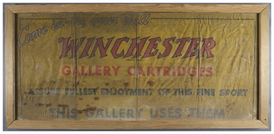 Large Framed Winchester Shooting Gallery Banner