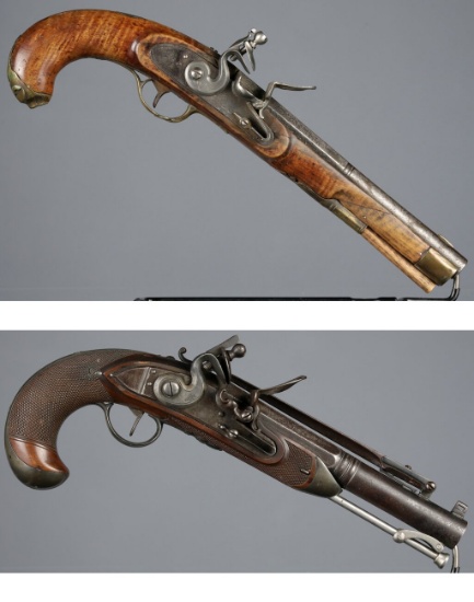 Two Antique Flintlock Pistols