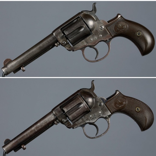 Two Colt Model 1877 Double Action Revolvers