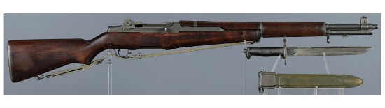 U.S. Winchester M1 Garand Semi-Automatic Rifle with Bayonet