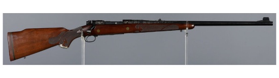 Engraved Pre-64 Winchester Model 70 Rifle in .375 H&H Magnum