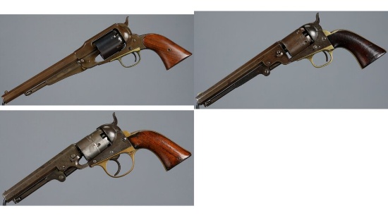 Three American Percussion Revolvers