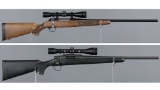 Two Bolt Action Rifles with Scopes