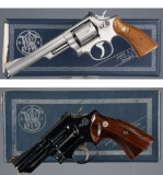Two Smith & Wesson Double Action Revolvers with Boxes