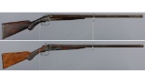 Two Remington Double Barrel Hammer Shotguns