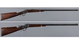 Two Winchester Model 1885 Falling Block Rifles