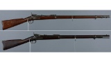 Two U.S. Springfield Trapdoor Military Rifles