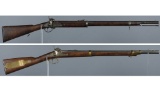 Two Antique Muzzleloading Percussion Rifles