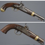Two U.S. Model 1842 Percussion Pistol Variations