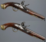 Pair of H. Hickman Light Dragoon Flintlock Pistols