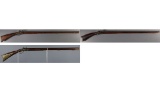 Three American Flintlock Long Rifles