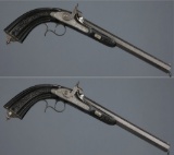 Pair of Chabry of Bordeaux Percussion Dueling/Target Pistols