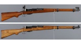 Two Swiss K31 Straight Pull Rifles