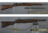 Two U.S. Military Rifles with Bayonets