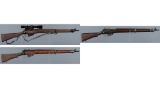 Three Canadian Long Branch No. 4 Mk. I* Bolt Action Rifles