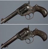 Two Colt Model 1877 Double Action Revolvers
