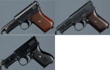 Three Mauser Semi-Automatic Pocket Pistols