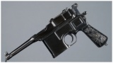 Mauser Model 1896 Bolo Broomhandle Pistol with Holster