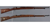Two Swedish Carl Gustaf Model 1896 Mauser Bolt Action Rifles