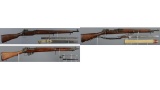 Three U.S. Military Bolt Action Rifles with Bayonets