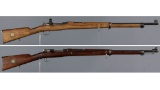 Two Swedish Carl Gustaf Model 1896 Mauser Bolt Action Rifles