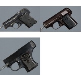 Three European Semi-Automatic Pocket Pistols