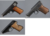 Three German Semi-Automatic Pocket Pistols