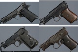 Four European Semi-Automatic Pistols