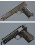 Two Early Colt Semi-Automatic Pistol
