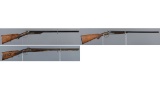 Three Factory Game Scene Engraved European Hammer Cape Guns