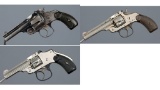 Three Smith & Wesson Double Action Revolvers