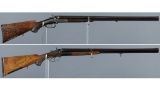Two Factory Engraved German Hammer Drillings