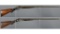 Two Antique American 10 Gauge Double Barrel Hammer Shotguns