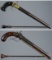 Two Long Barreled Percussion Pistols or 