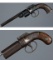 Two Engraved Percussion Revolving Handguns