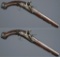 Pair of Engraved and Carved Spanish Flintlock Pistols