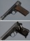 Two European Semi-Automatic Pistols with Holsters