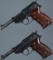 Two World War II German P.38 Semi-Automatic Pistols