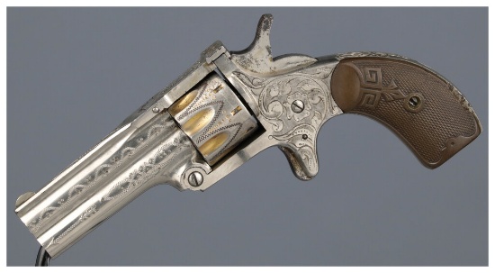 Engraved Osgood Gun Works "Monarch" Duplex Revolver