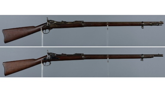 Two U.S. Springfield Trapdoor Military Rifles