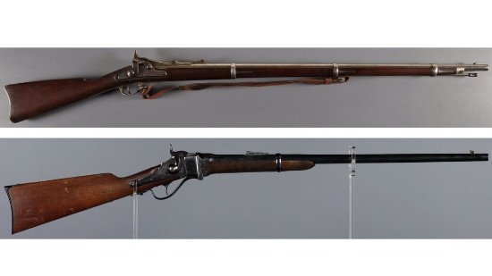 Two Antique American Single Shot Rifles