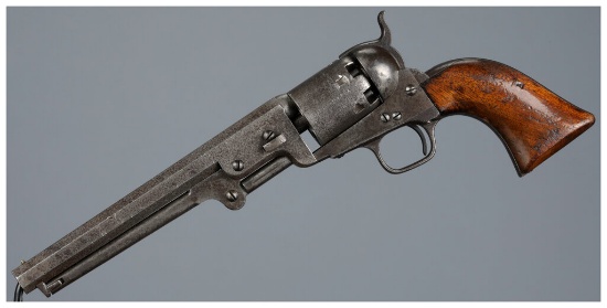 Colt Model 1851 Navy Revolver with Holster and Cap Box