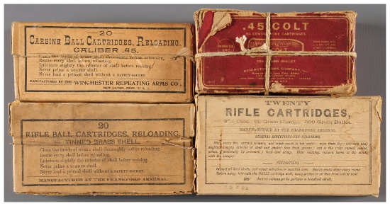 Four Vintage Ammunition Boxes