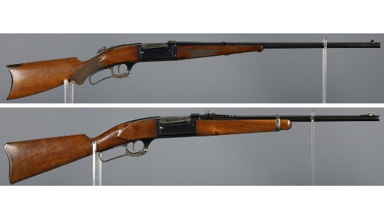 Two Savage Model 1899 Lever Action Long Guns