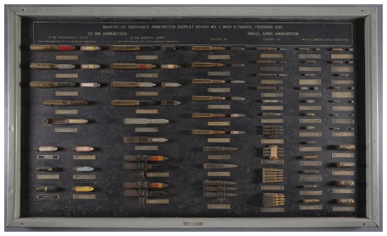 U.S. Bureau of Ordnance Ammunition Display Board | Guns & Military ...