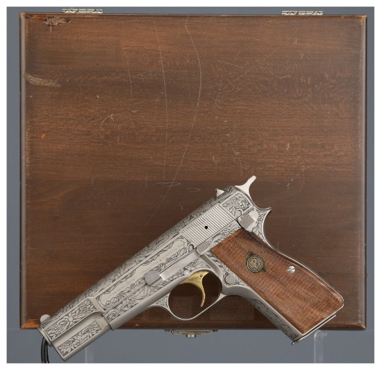 Belgian Browning Louis XVI High-Power Pistol with Case