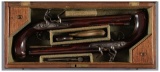 Cased Pair of Wogdon Flintlock Dueling Pistols