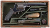 Cased Deane, Adams & Deane Double Action Percussion Revolver